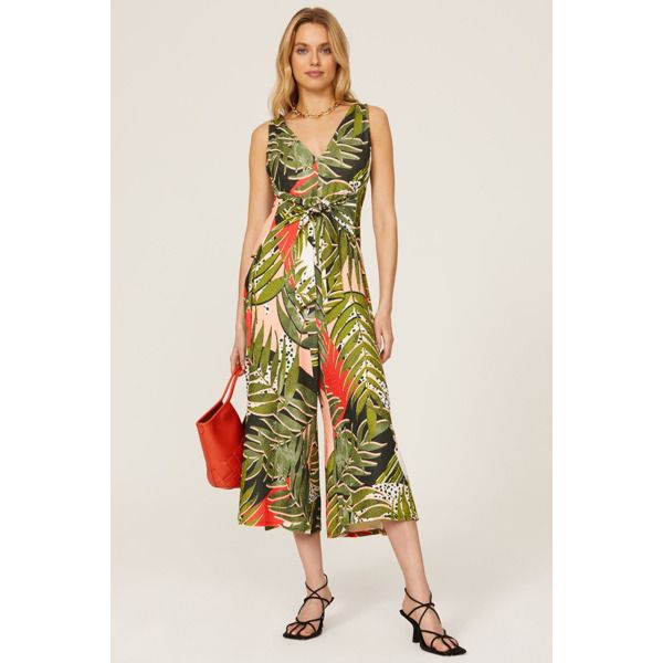 Slate & Willow Tropical Jumpsuit green-multicolored-print | Rent the Runway