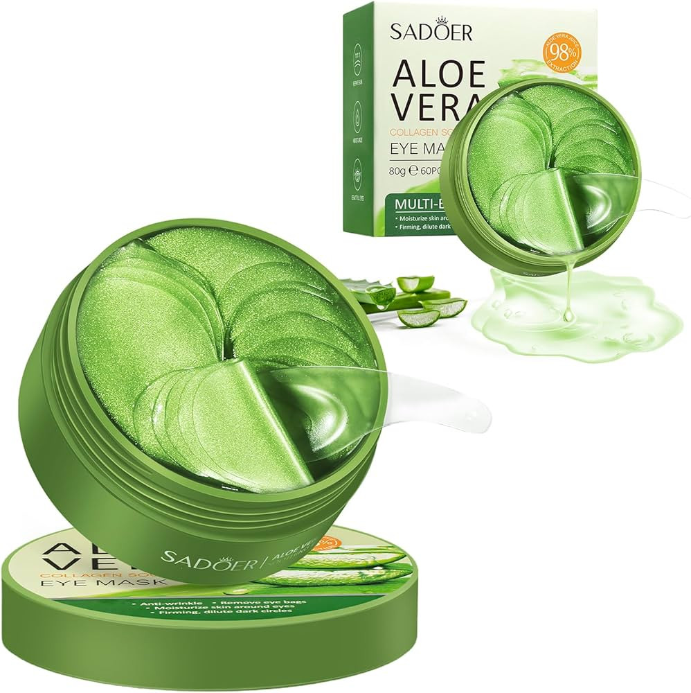Under Eye Patches for Puffy Eyes and Dark Circles – 60 PCS Aloe Vera Under Eye Mask with Pure N... | Amazon (US)