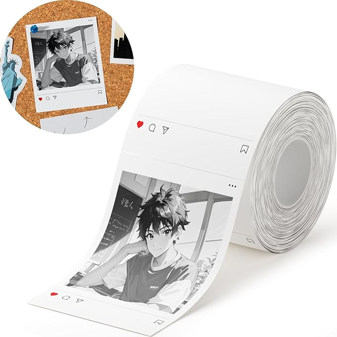 NIIMBOT Photo Label only for B21 Pro Label Printer, 2.1x2.6in (54x67mm) Photo Paper, Waterproof S... | Amazon (US)