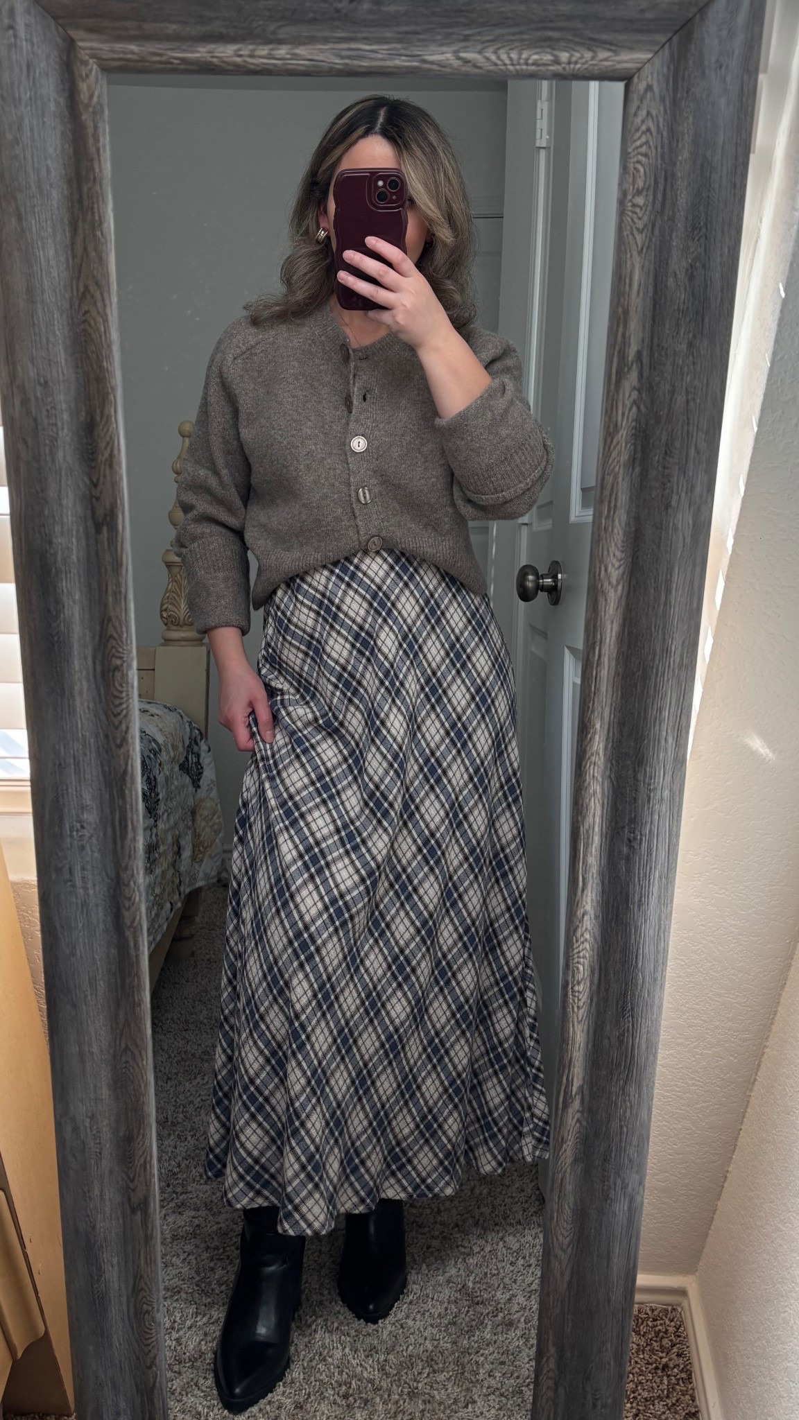 Thanksgiving outfit 🤎 works for any occasion & family photos! 

Cardigan: ZARA (linked similar) M
Skirt: max studio XS
Boots: Steven Madden 8 
Earrings: linked same exact 

#outfits #fallstyle #familyphotos #momstyle #outfitideas #autumnstyle #cardigan #zara #maxiskirt #plaidskirt #nordstromfinds #outfitunder100 #nordstromsale #blackboots #overthekneeboots #stevemaddenboots #buttoncardigan 

#LTKFindsUnder100 #LTKSaleAlert #LTKootd