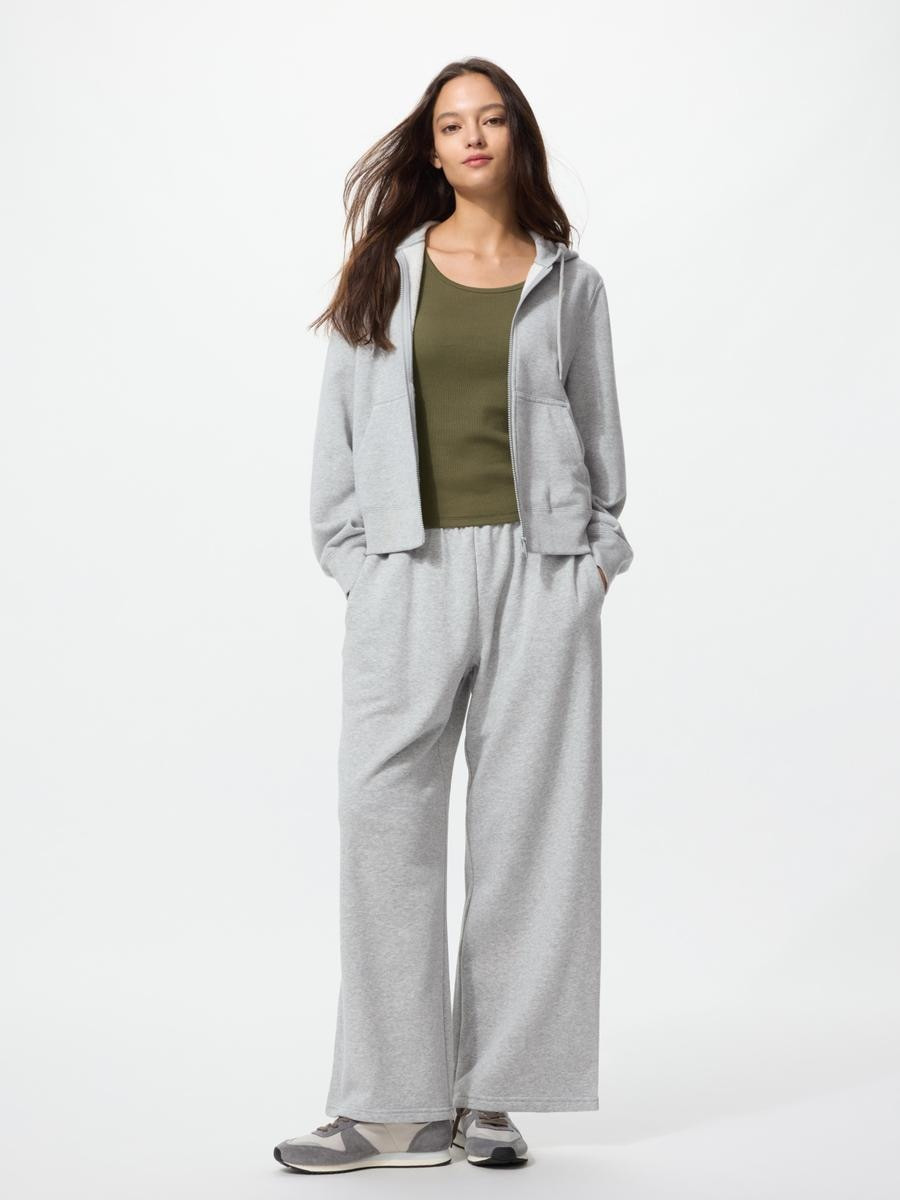 UNIQLO Women's Wide Sweatpants, Gray, XS | UNIQLO (US)