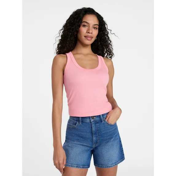 Time and Tru Women's Ribbed Tank Top, Sizes XS-XXXL | Walmart (US)