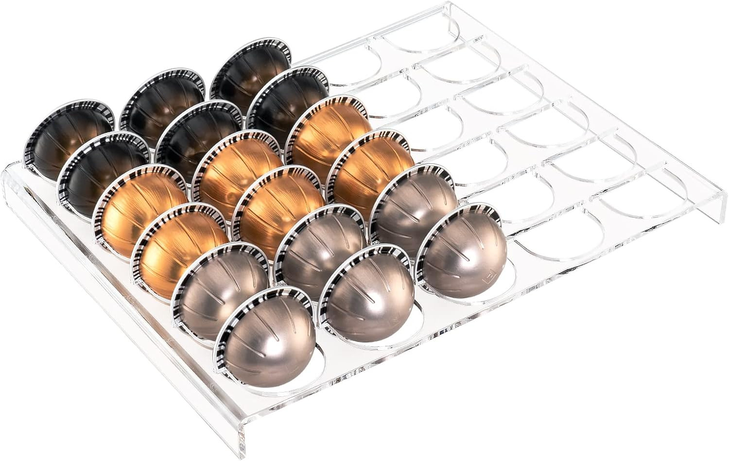 SUMERFLOS Coffee Capsule Storage Tray, Drawer Insert Organizer Holds 30 Pods Compatible with Nespresso Vertuoline Capsules Drawer of Kitchen, Home | Amazon (US)