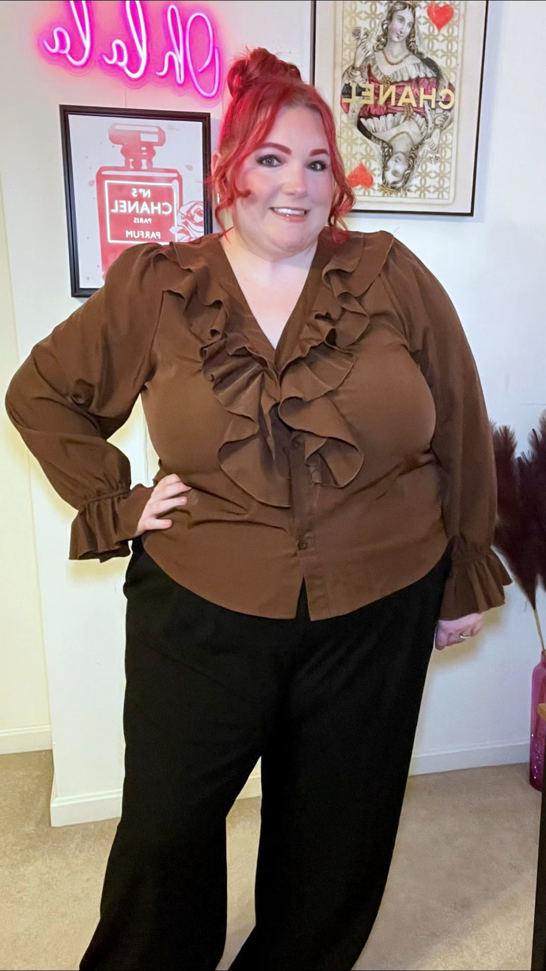 GORGLITTER Plus Size Ruffle Button Down Blouse

#LTKPlusSize #LTKWorkwear #LTKStyleTip
