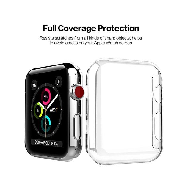 For Apple Watch Series 3 38mm Case, Full Cover Protector Crystal Clear Snap On Cover Case Perfect... | Walmart (US)