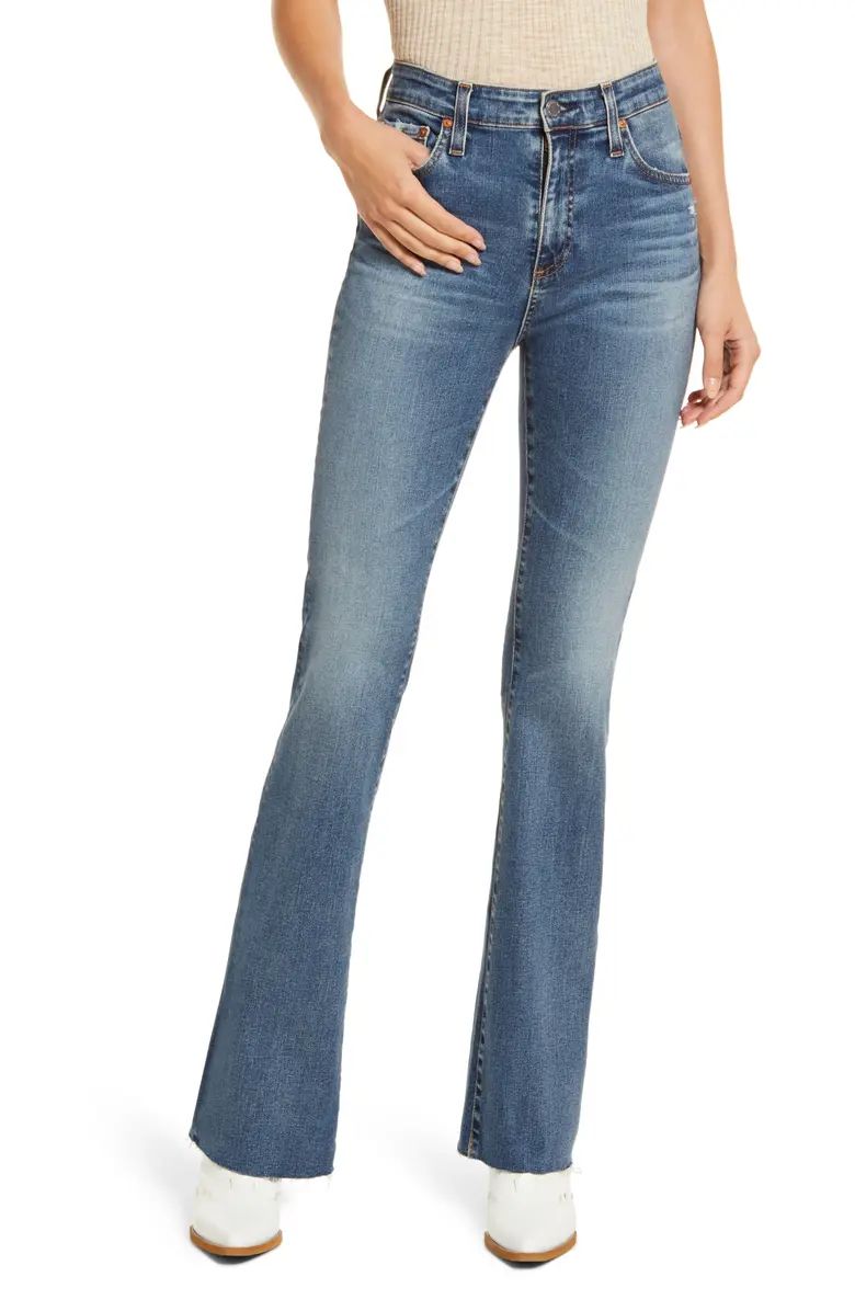 AG Farrah Fray Hem Bootcut Jeans | Nordstrom | Nordstrom