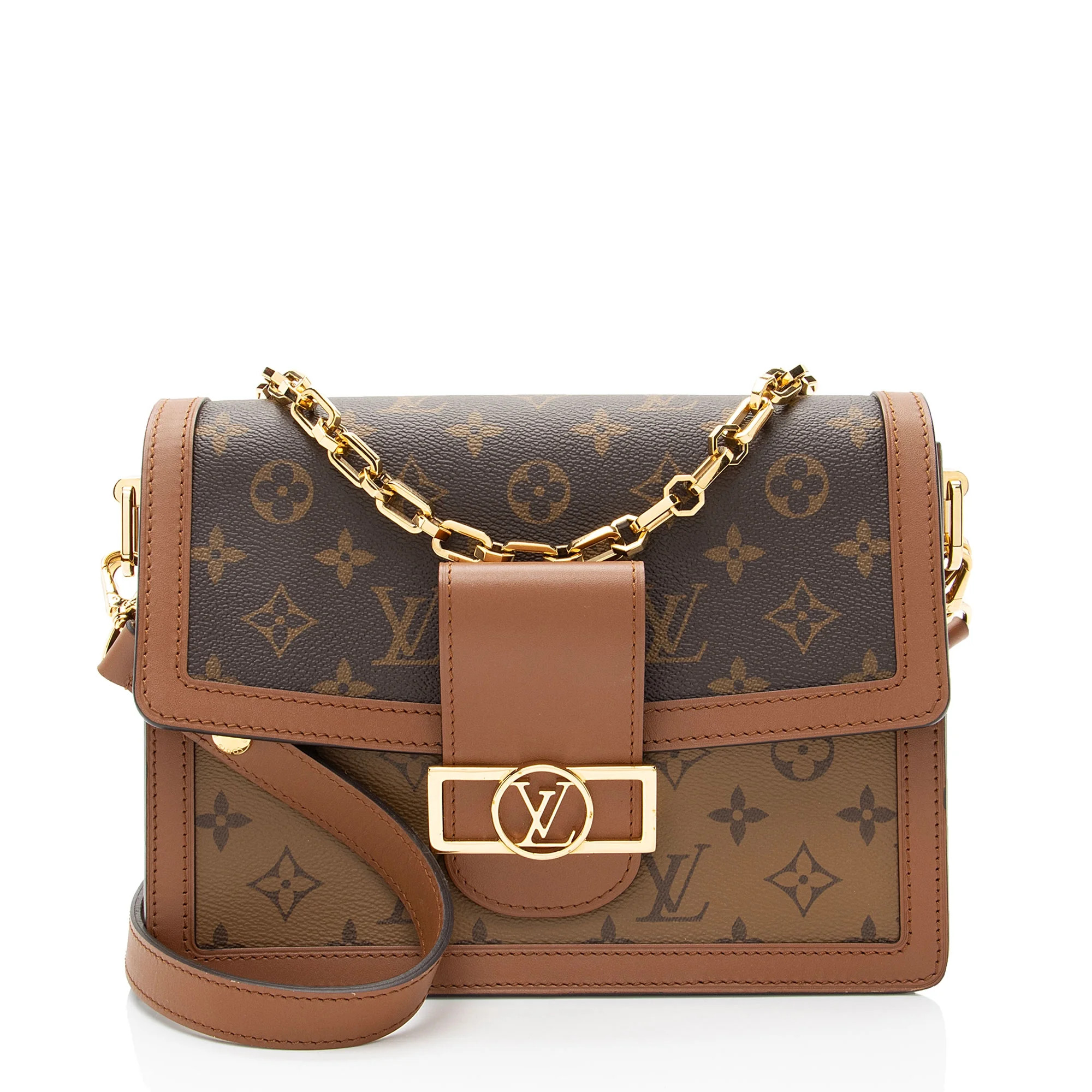 Pre-Owned Louis Vuitton Reverse Monogram Dauphine MM Shoulder Bag | Walmart (US)