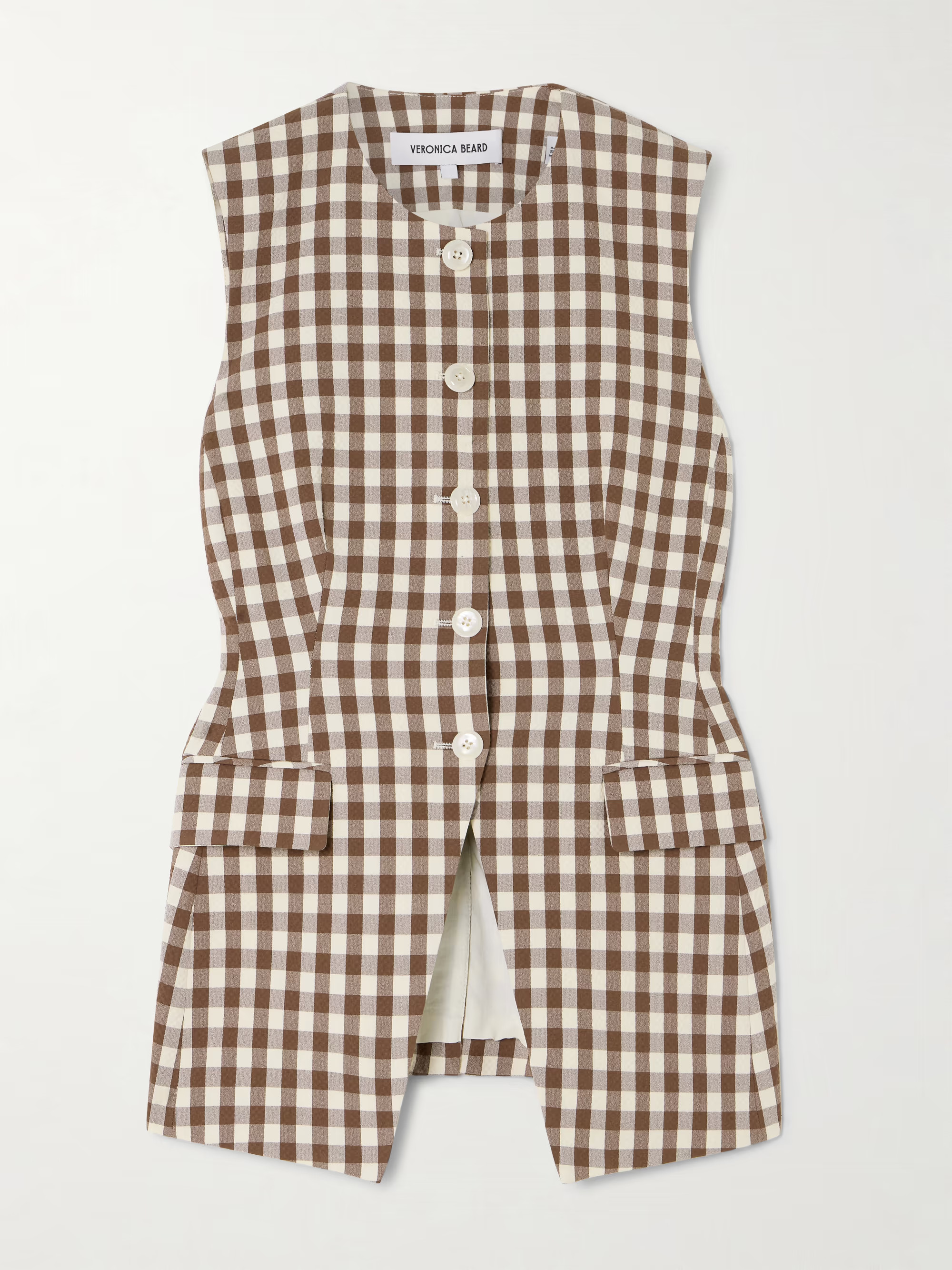 Lois gingham cotton-blend seersucker vest | NET-A-PORTER (UK & EU)