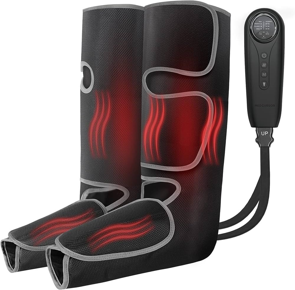 Medcursor Air Compression Leg Massager with Heat, Calf and Foot Massager for Circulation and Swel... | Amazon (US)