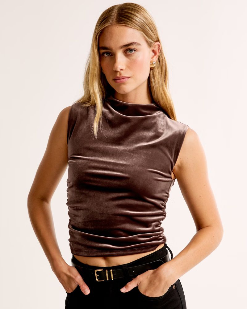 The A&F Paloma Velvet Top | Abercrombie & Fitch (US)