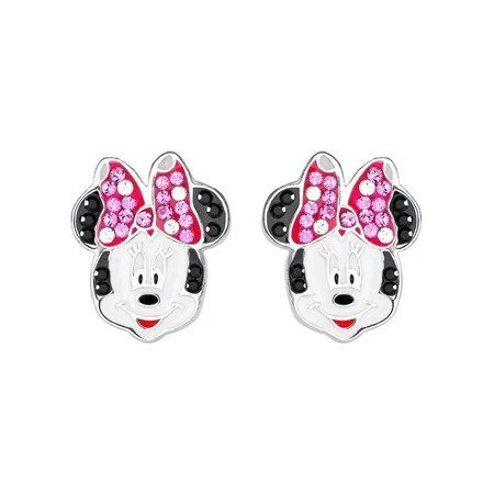Disney Women s Sterling Silver Minnie Mouse Stud Earrings | Walmart (US)