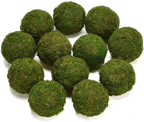 Byher Natural Green Moss Decorative Ball,Handmade (3.5"-Set of 6) | Amazon (US)