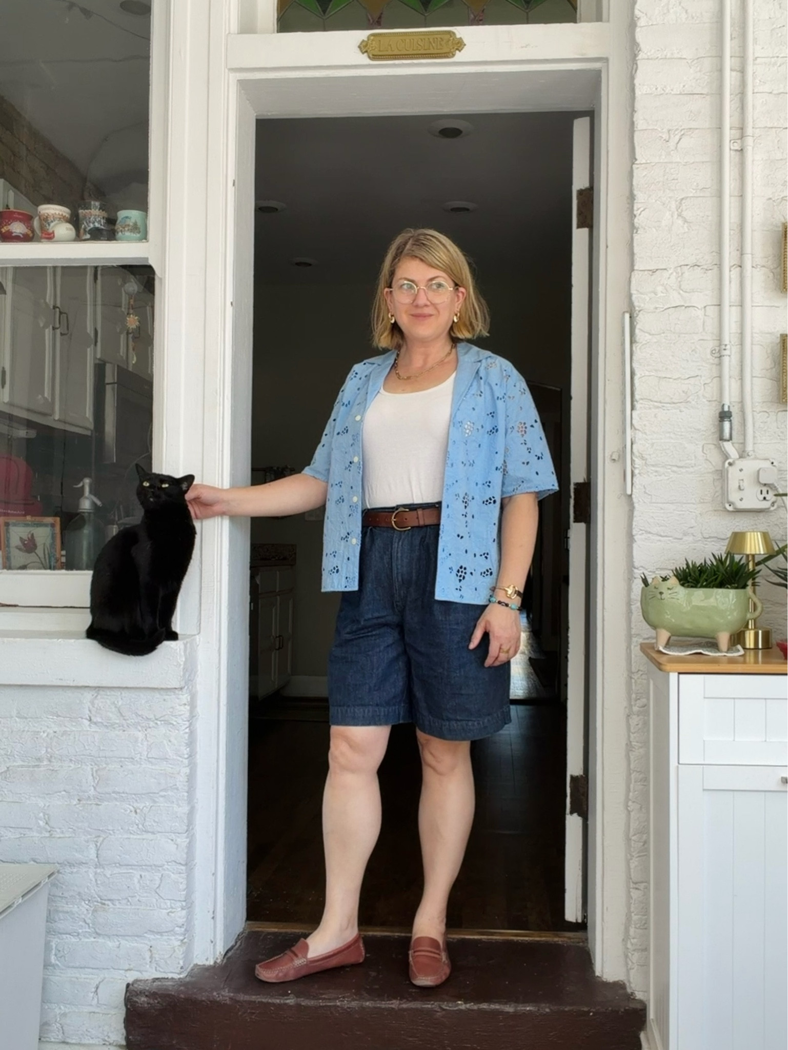 Finally, a warm day! Thinking about getting my bike out of storage. 🥰 Unlinkables: Not sure if my shorts are actually available but they’re Banana Republic. 

#LTKMidsize #LTKootd #LTKOver40