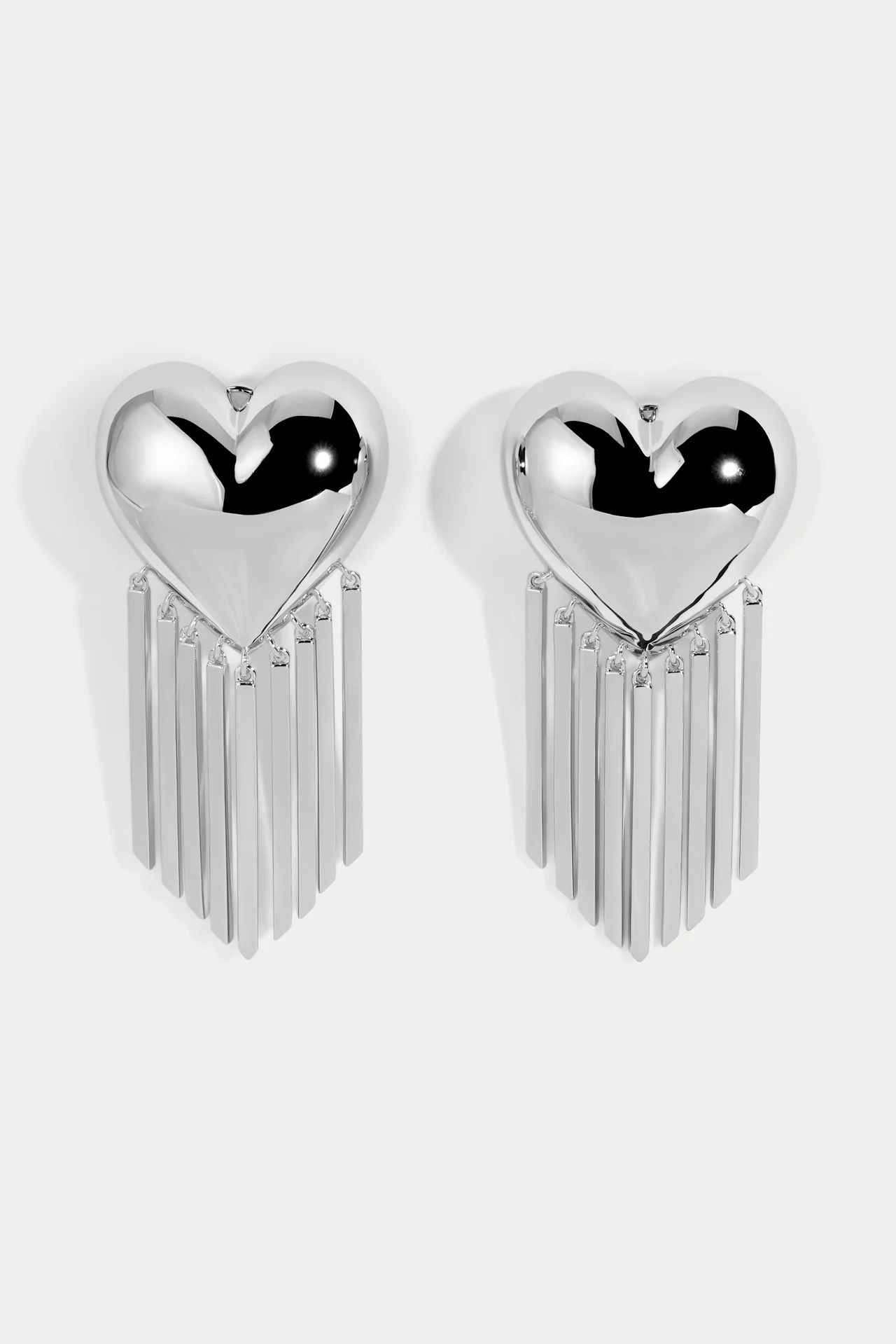 Bubble Heart Fringe Earrings | Lili Claspe