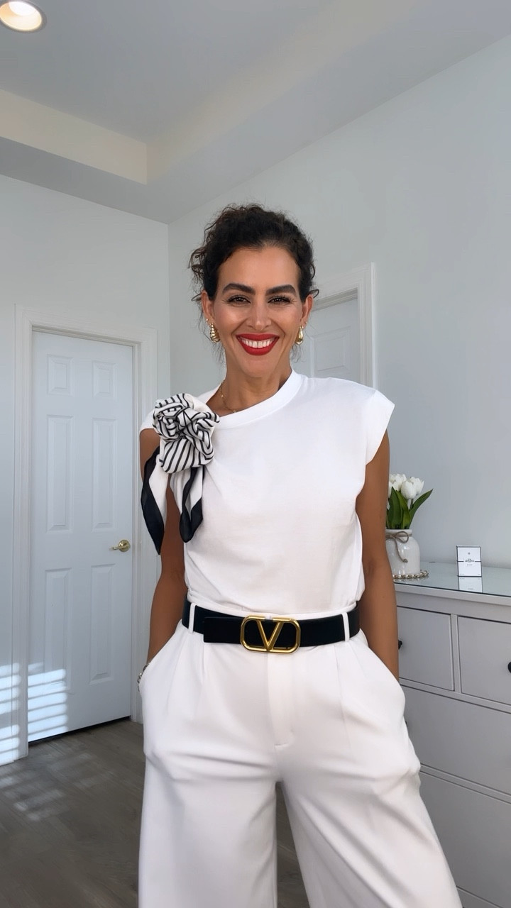 T-shirt is on $7 on sale! Available a bunch of colors and great quality! Wearing a size small. Valentino belt is H 30 mm / 1.2 inches, reversible black brown. 
I am 5’7” | 126 pounds
Target sale! Casual outfit, lipstick is feels so grand

#LTKSummerSales 

#LTKVideo #LTKSeasonal