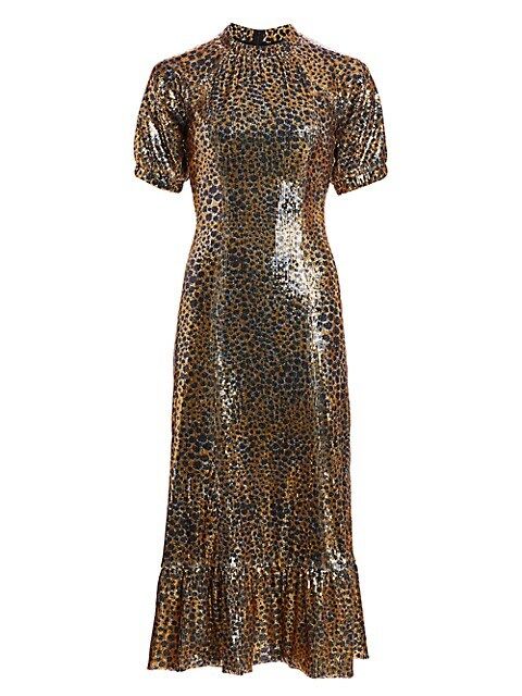 Animal Print Sequin Midi Dress | Saks Fifth Avenue