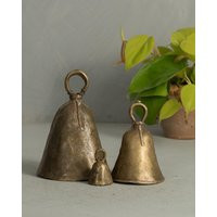 Trio Of Vintage African Brass Cow Bells Sm/Med/Lg {B} | Free Shipping | Etsy (US)