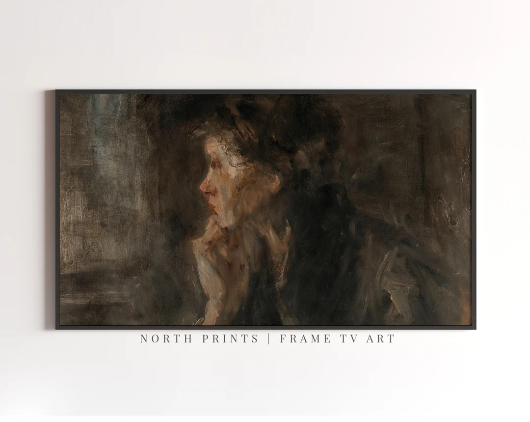Samsung Frame TV Art, Vintage Moody Rustic Portrait Oil Painting DIGITAL, North Prints #TV179 | Etsy (US)