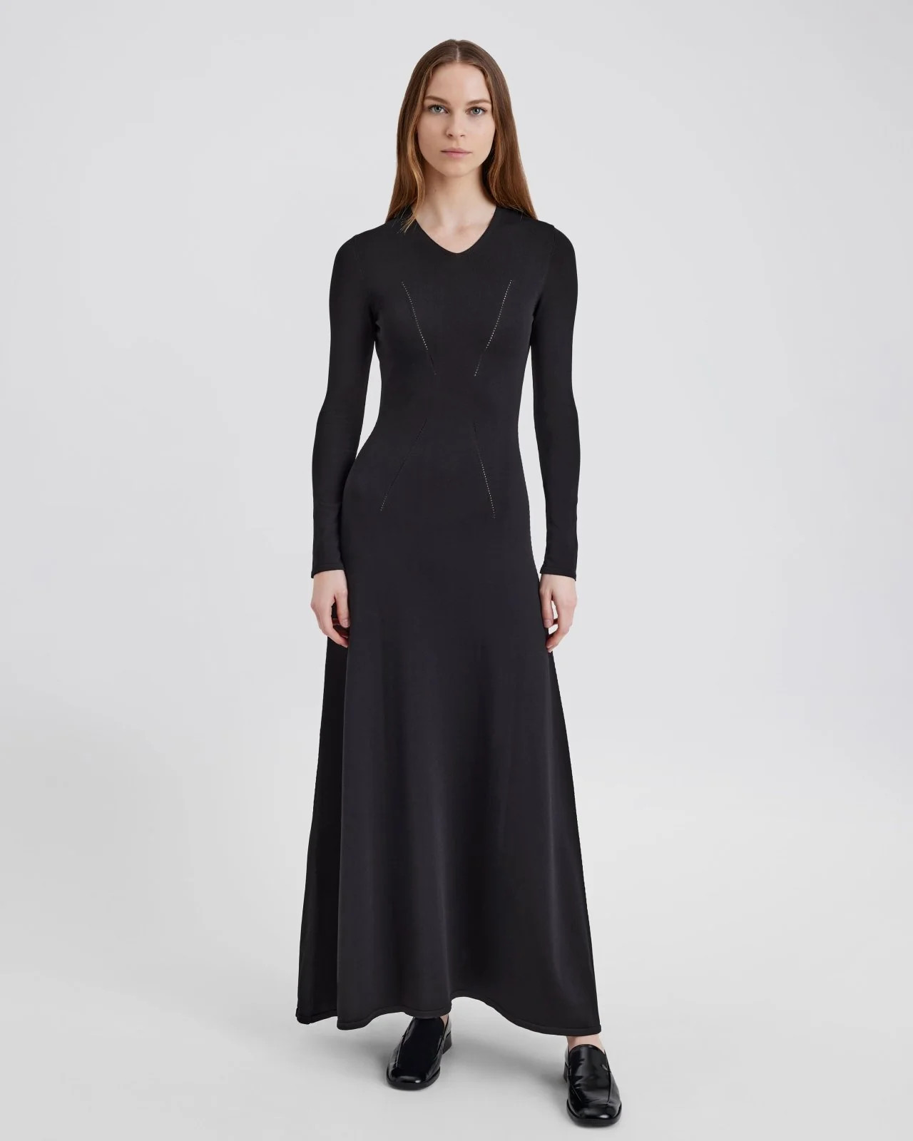The Narcia Dress in Noir | Solid & Striped