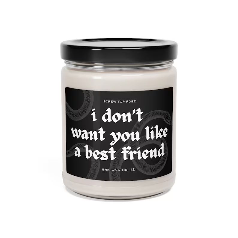 I Don't Want You Like A Best Friend, Rep Candle, Reputation, Snake Rep Gift, Dress Lyrics, Gift f... | Etsy (US)