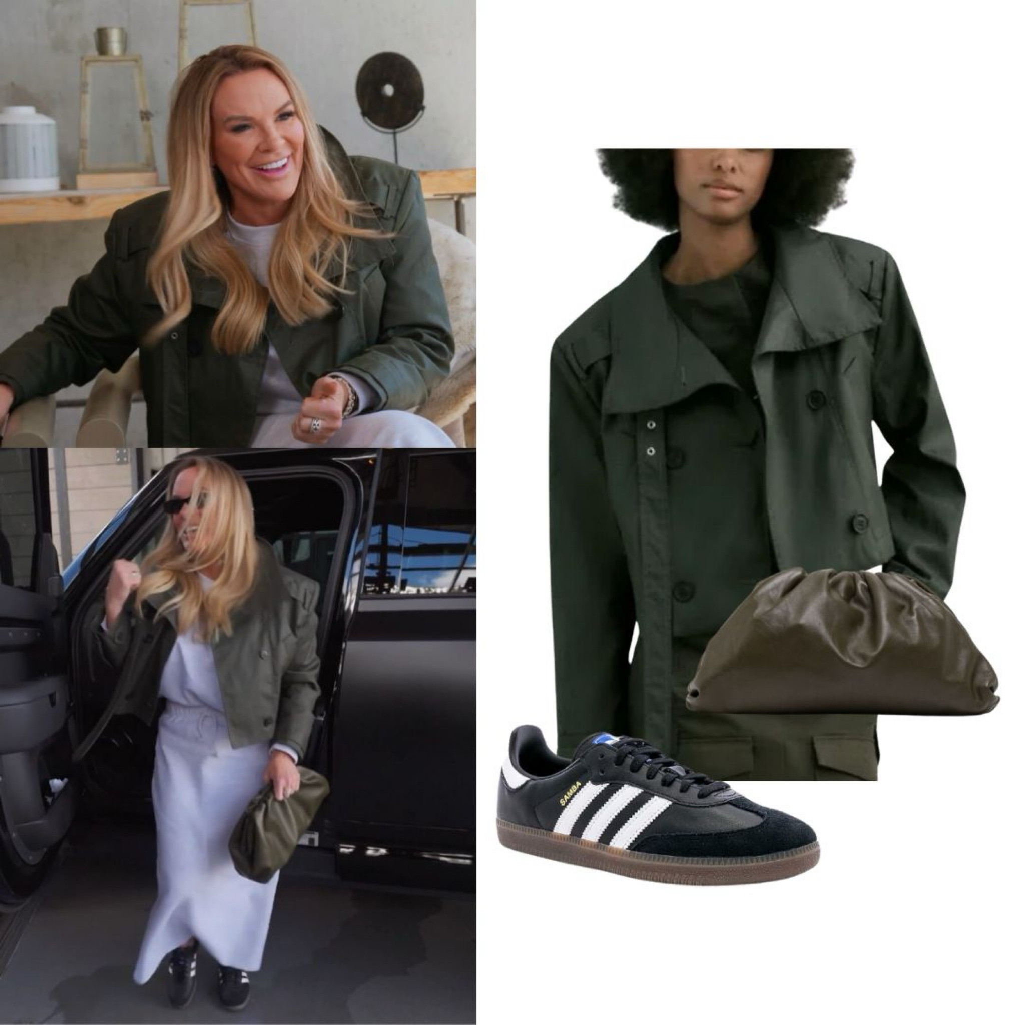 Heather Gay’s Green Cropped Trench Coat 