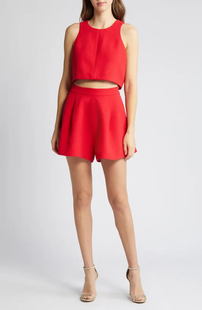 Sanibel Crop Top & High Waist Shorts Set | Nordstrom