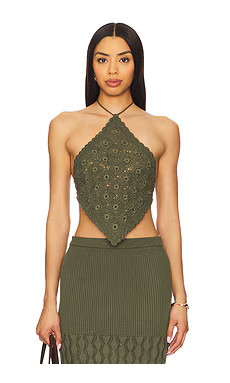 Agua Bendita x REVOLVE Flower Top in Sage from Revolve.com | Revolve Clothing (Global)