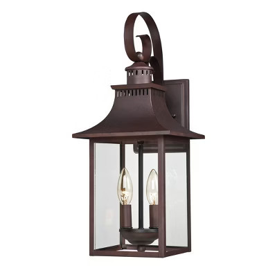 Chancellor 2-Light Copper Bronze Outdoor Wall Lantern | Target