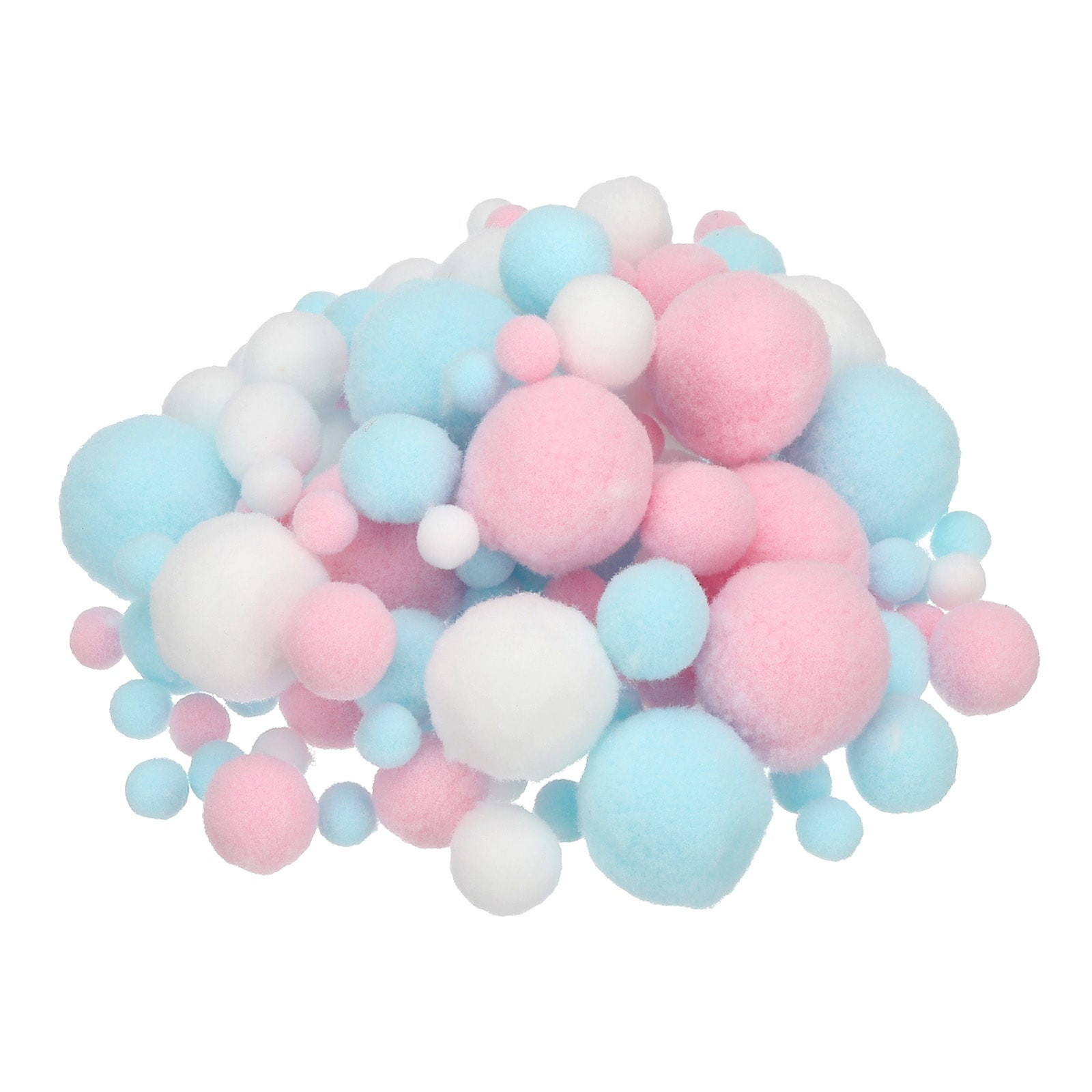 PATIKIL Assorted Size Pom Poms for Crafts 130pcs Fuzzy Pastel Pom Pom Balls for Art Supplies DIY Creative Craft Material Handicraft Decorations Pink | Lowe's