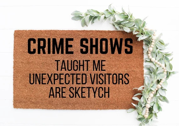 Crime Shows Doormat  Doormats Crime TV  True Crime Crime | Etsy | Etsy (US)