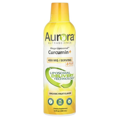 Aurora Nutrascience Mega-Liposomal™ Curcumin+, Organic Fruit, 450 mg, 16 fl oz (480 ml) | Target