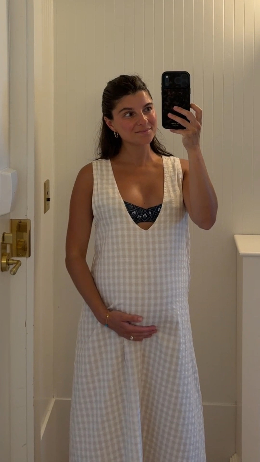 [7/1/26] such a cute gingham dress I paired with swim as a cover up option | wearing smallest size available!

#LTKBump #LTKPetite