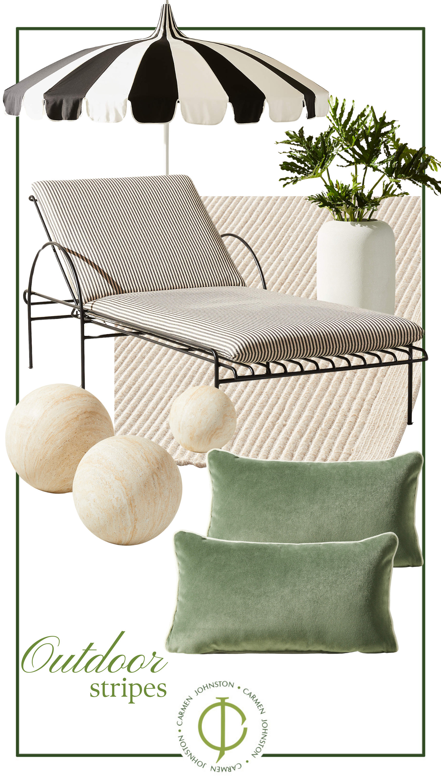 Outdoor stripes keeping the patio chic and ready for summer. #homeandgarden 

 #LTKSummerEdit #LTKHome