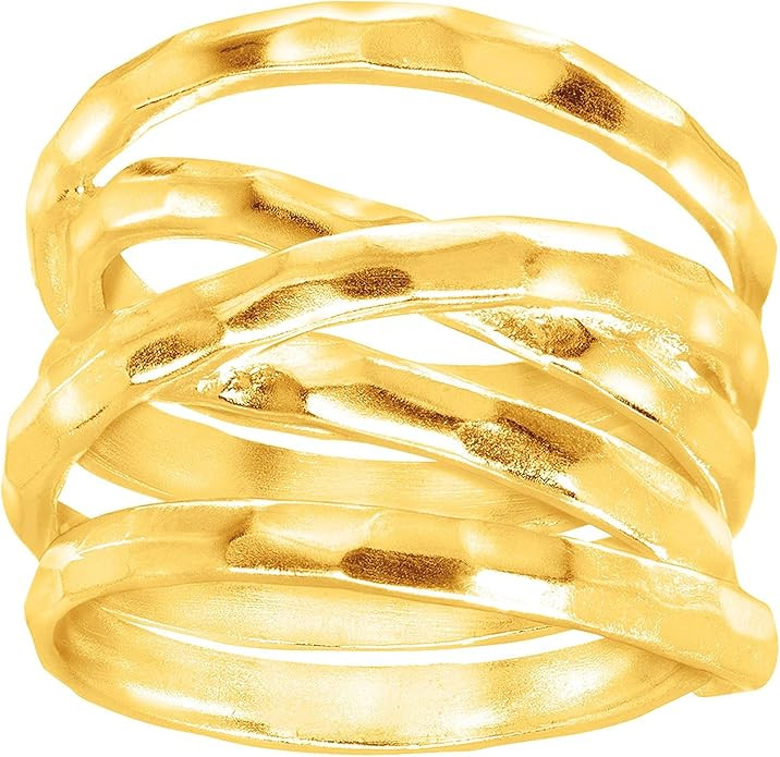 Silpada 'Wrapped Up' Overlapping Textured Band Ring in Sterling Silver | Amazon (US)