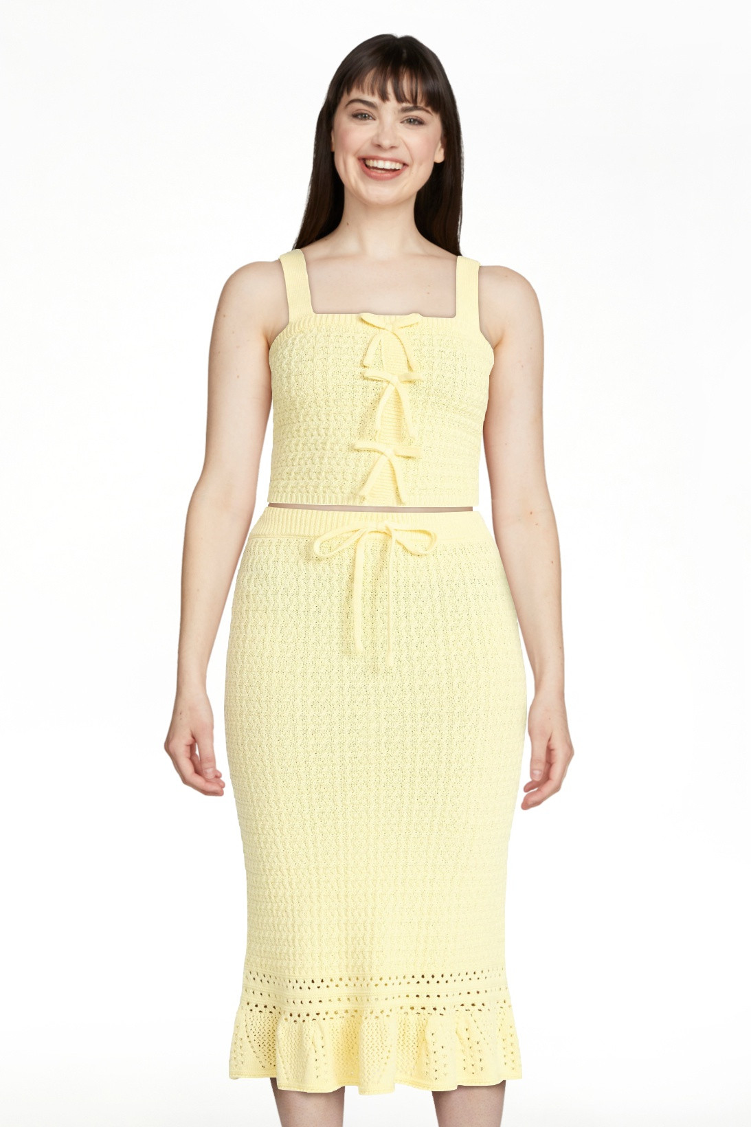 Madden NYC Women's Crochet Tank Top and Skirt Set, 2-Piece, Sizes XXS-XXL | Walmart (US)