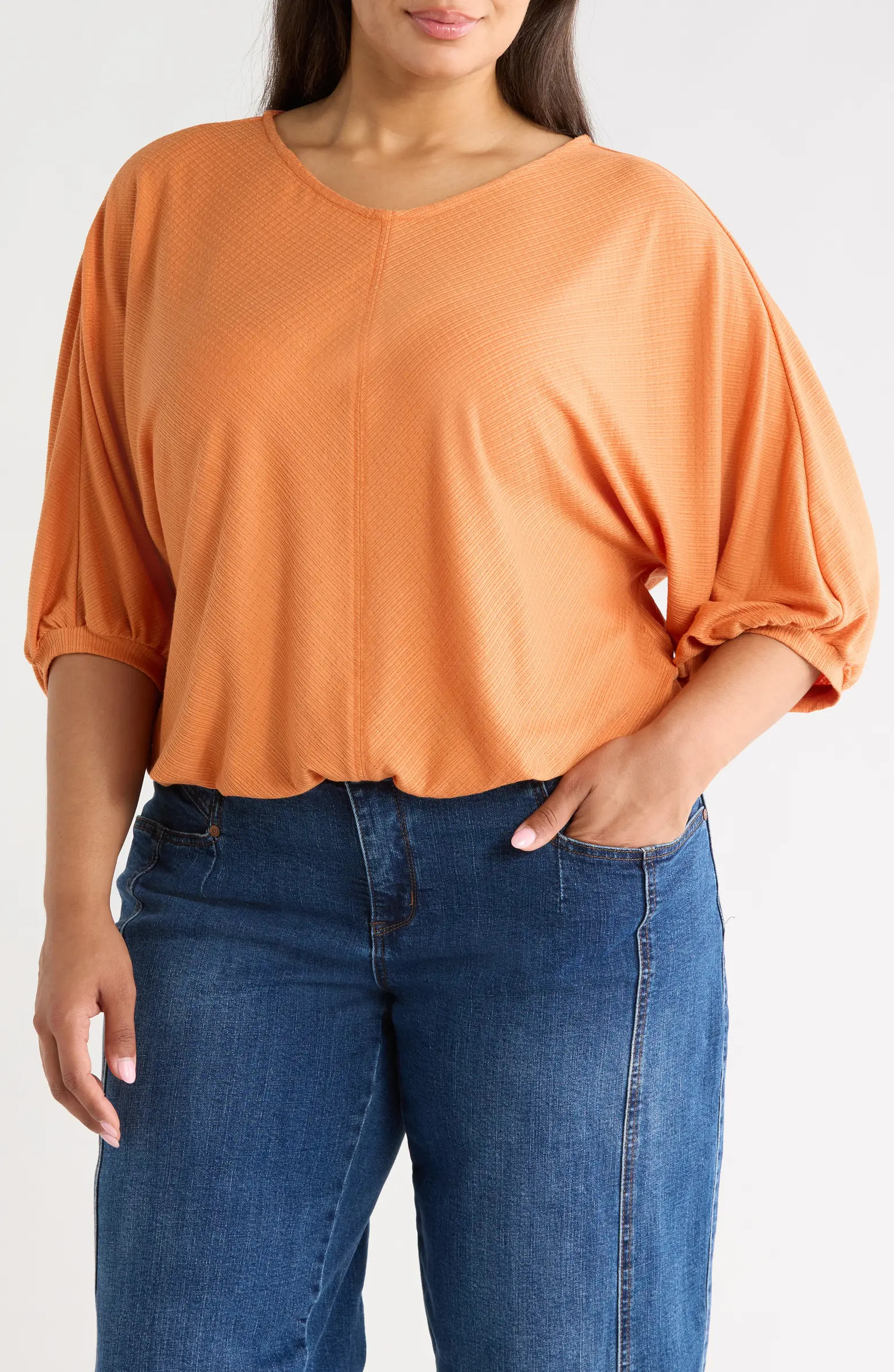 Elbow Sleeve Blouson Top | Nordstrom