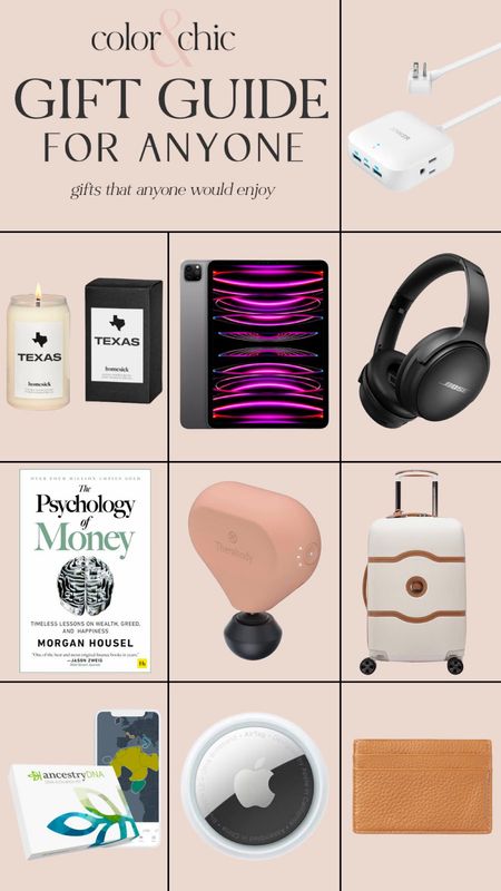 Gifts that anyone would enjoy and appreciate! Including iPad, AirTag, theragun, book, and more! Perfect for teachers, parents, in laws, siblings, spouses and many more

#LTKGiftGuide #LTKHoliday