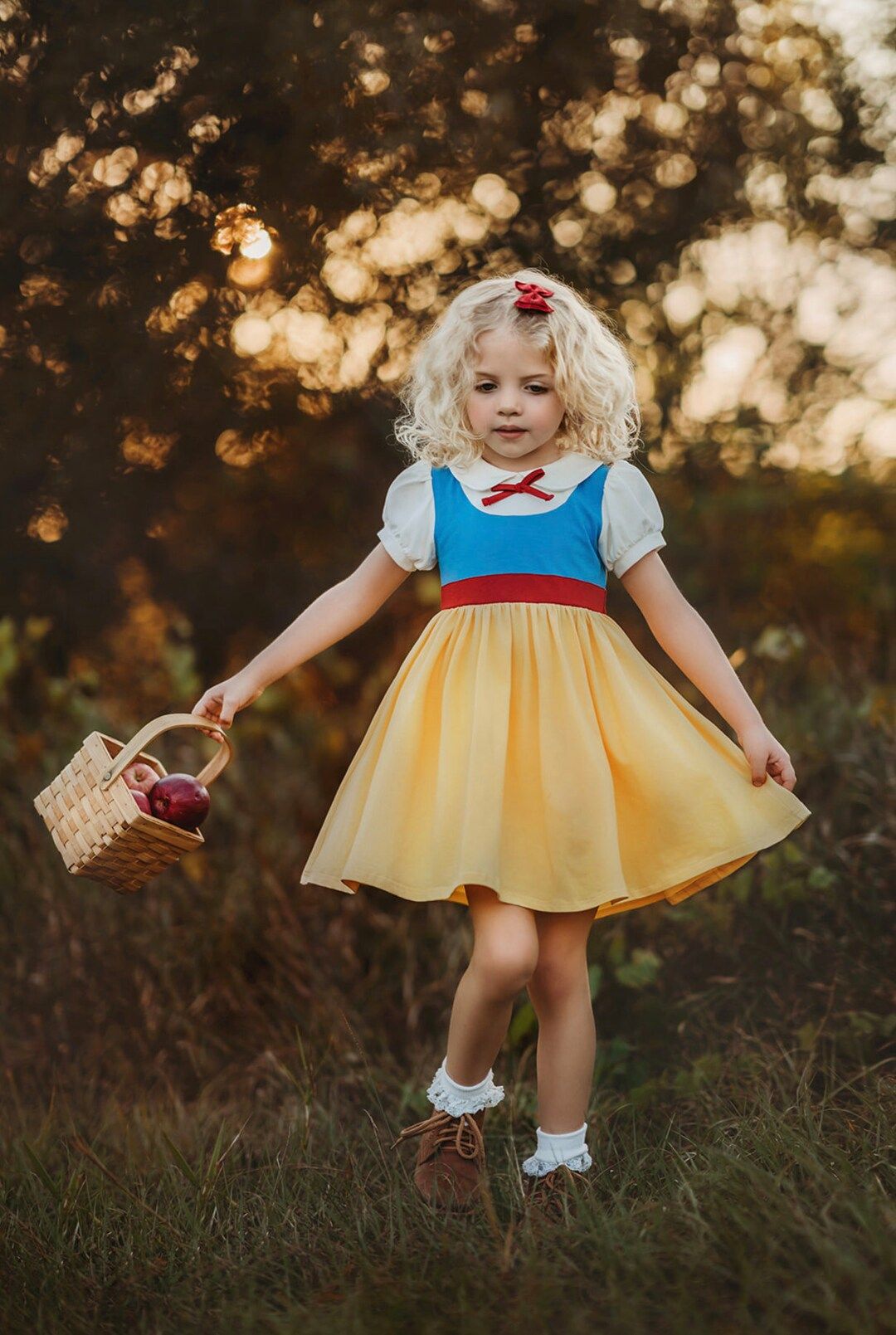 Snow White Twirl Dress,Cotton Princess Dress,Only Little Once,Machine Washable Princess Costume,D... | Etsy (US)
