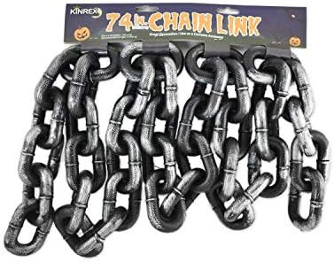 KINREX Halloween Chain Link - Halloween Costume Accessory Decoration - Grey and Black - Made of P... | Amazon (US)