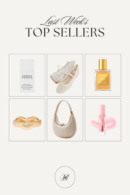 Top sellers from last week! These white ballet flats are too cute and trending right now! You guys are also loving the Gisou lip oil, Tom Ford body oil and Summer Fridays skin tint - three of my beauty favorites! ✨

#LTKshoecrush #LTKbeauty #LTKstyletip