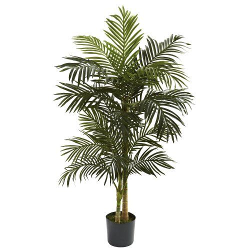 Nearly Natural 5ft. Golden Cane Palm Artificial Tree, Green | Amazon (US)