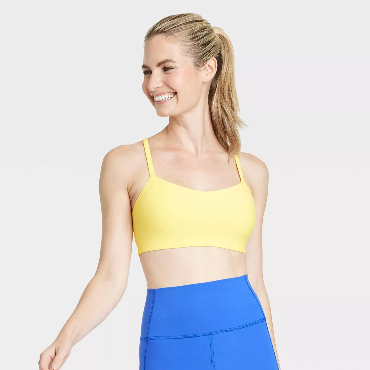 Women's Everyday Soft Light Support Strappy Sports Bra - All In Motion™ | Target