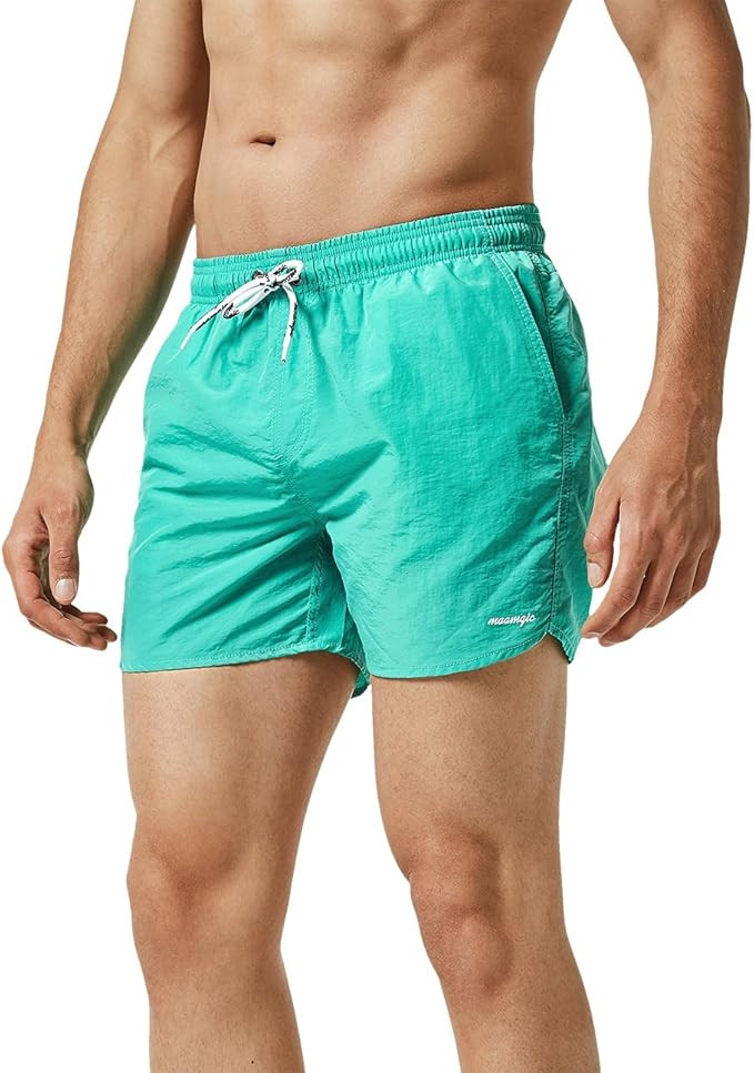 maamgic Mens Swim Trunks 5" with Mesh Lining Quick Dry Bathing Suits for Men Swim Shorts Swimwear | Amazon (US)