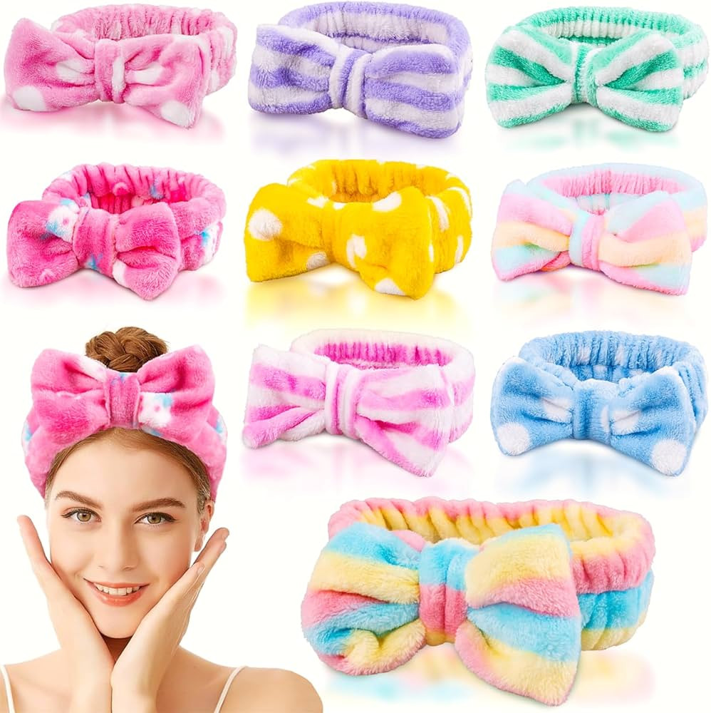 Skincare Headband, 9 Pcs Spa Headband for Washing Face, Microfiber Makeup Headbands for Women Gir... | Amazon (US)