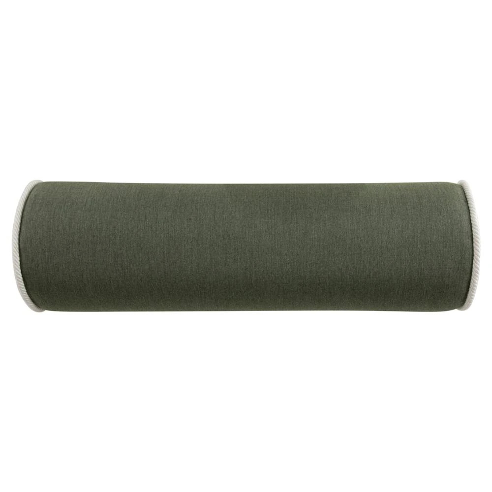 Averie Modern Classic Green Indoor Outdoor Bolster Pillow - 8x25 | Kathy Kuo Home