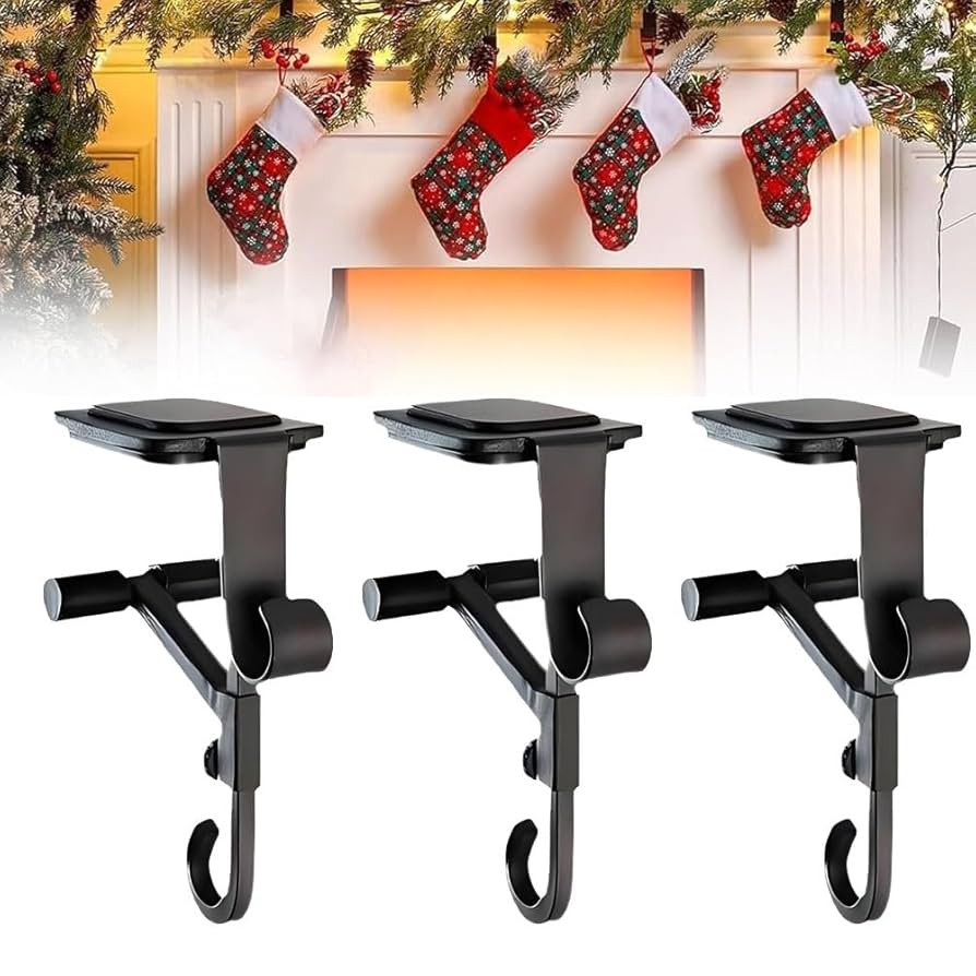 Paeose Garland Holder, 2-in-1 Fireplace Stocking and Garland Hanger for Mantle, Heavy Duty Christ... | Amazon (US)