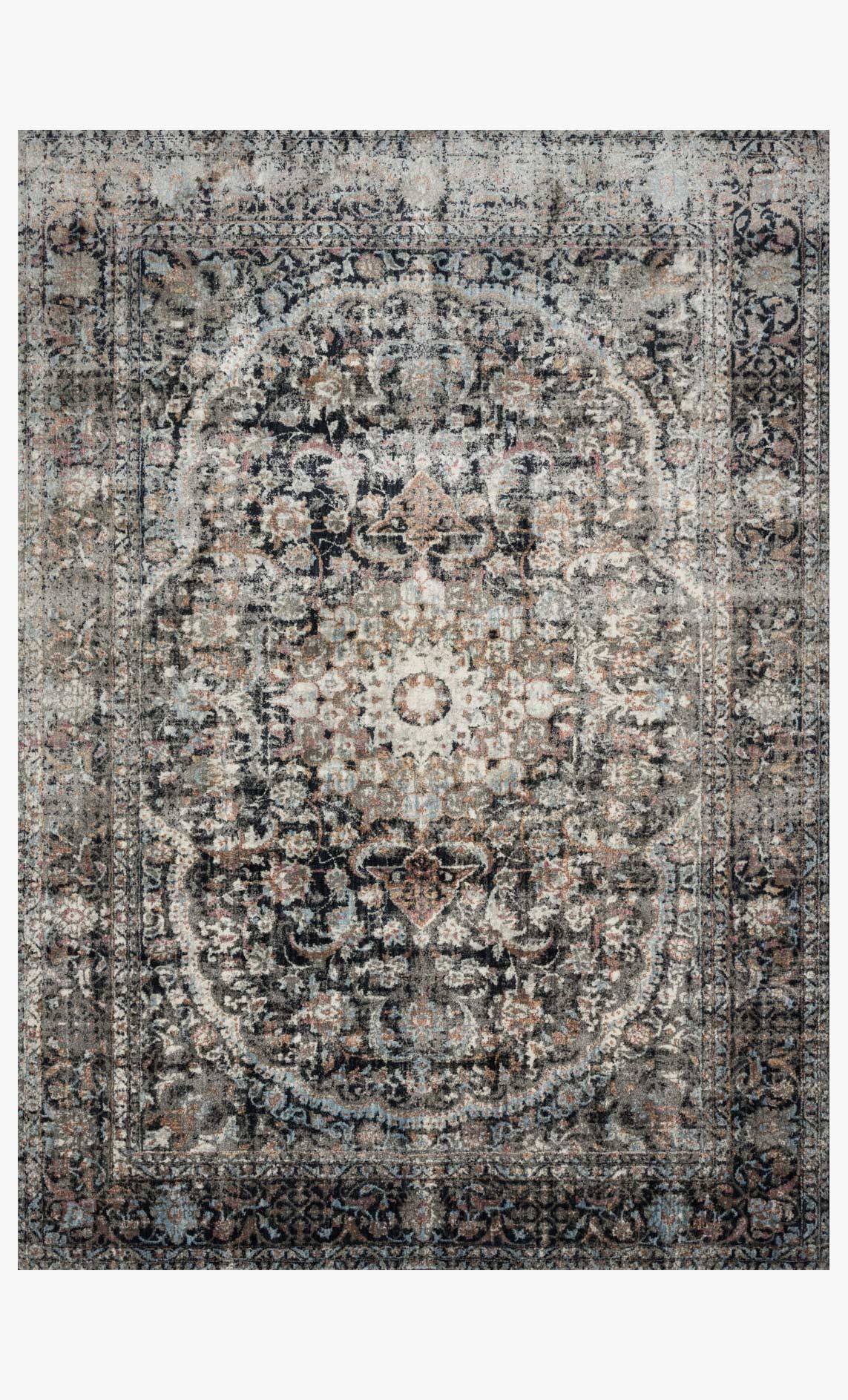Anastasia Rug in Charcoal & Sunset design by Loloi | Burke Decor