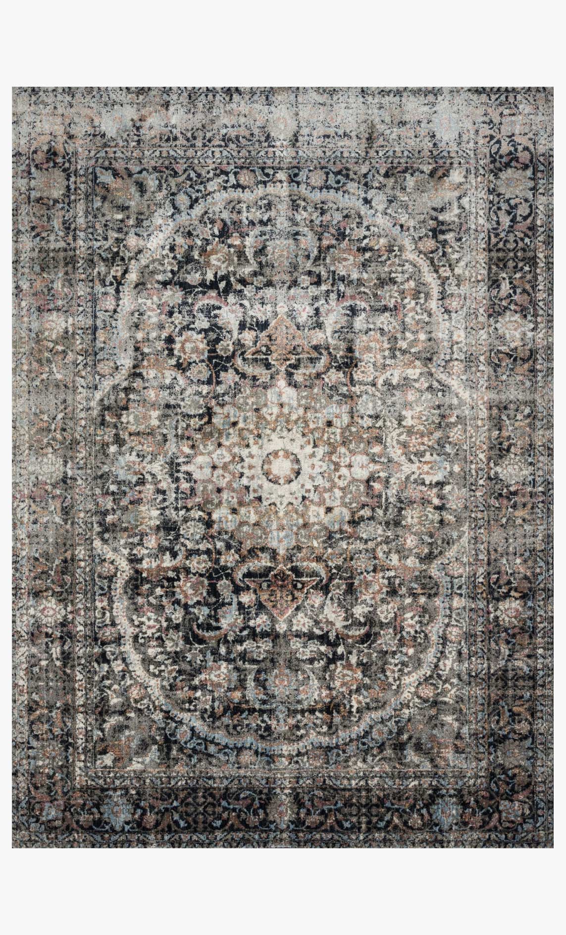 Anastasia Rug in Charcoal & Sunset design by Loloi | Burke Decor