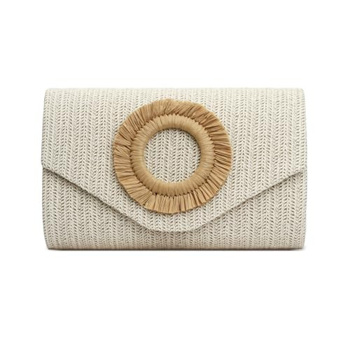FUKEFUKEUS Straw Clutch Purse for Women,Summer Beach Bag,Envelope Evening Clutch Handbags for Formal Party Wedding 2025 | Amazon (US)