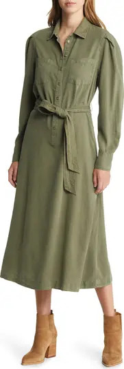 Long Sleeve Midi Shirtdress | Nordstrom